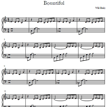Bountiful Sheet Music and Sound Files for Piano Students