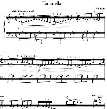 Tarantella Sheet Music and Sound Files for Piano Students